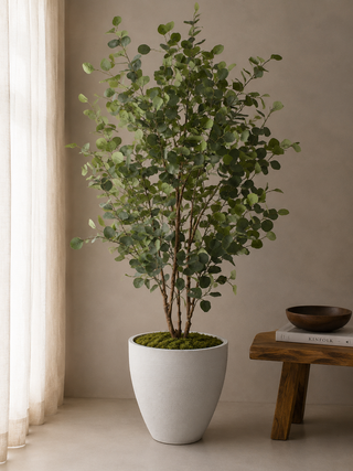 Ribbed Stone Effect Planter