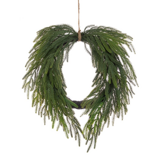 Waxed Pine Christmas Wreath Green 61cm