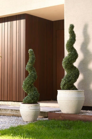 Faux Boxwood Spiral 120cm