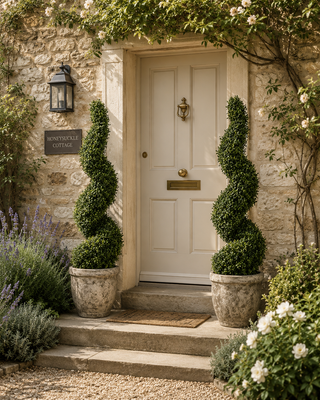 Faux Boxwood Spiral 120cm