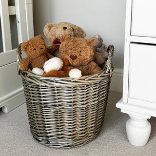 Medium Round Wicker Log Basket