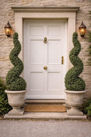 Faux Boxwood Spiral 120cm