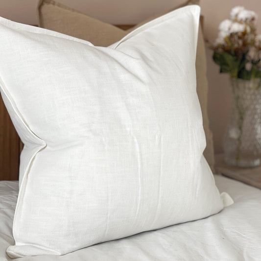 White Linen Cushion 45 X 45cm