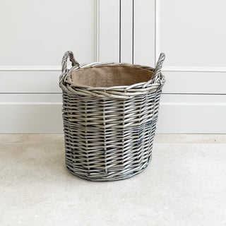 Medium Round Wicker Log Basket